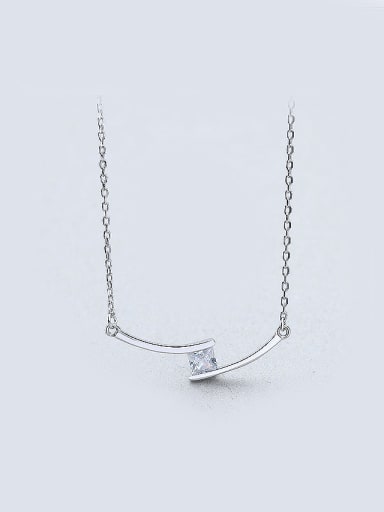 S925 Silver H Shape Necklace