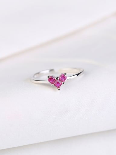 Tiny Heart shaped Silver Ring
