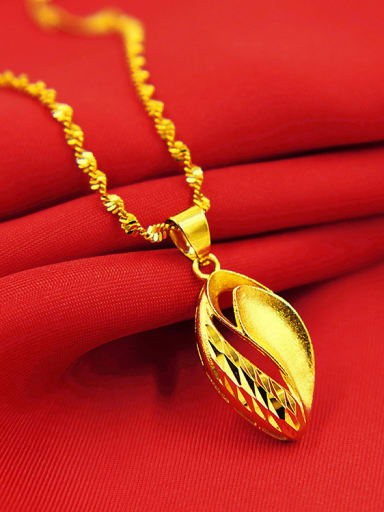 Gold Plated Leaf Shaped Pendant
