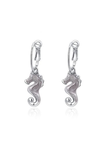 Exquisite Fish Shaped Austria Crystal Clip On Earrings