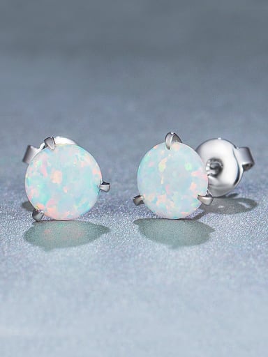 925 Silver Round stud Earring