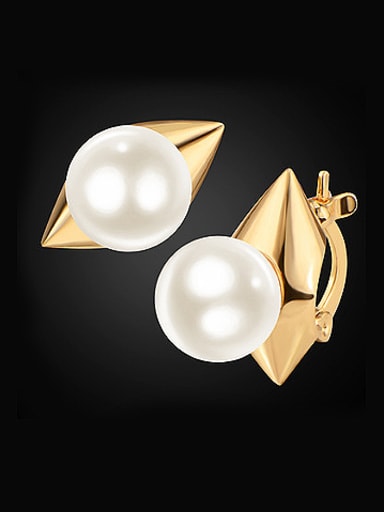 Fashion Artificial Pearls Drop clip on earring