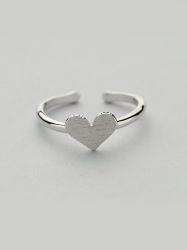 Trendy 925 Silver Heart Shaped Ring