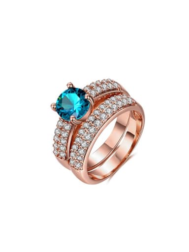 Delicate Rose Gold Plated Zircon Ring