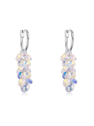 Fashion austrian Crystals Stack Alloy Drop Earrings