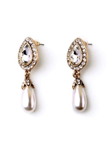 Exquisite and Lovely Dripping Artificial Pearl Alloy stud Earring