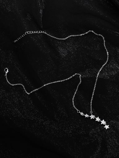 Alloy With Platinum Plated Simplistic Star Necklaces