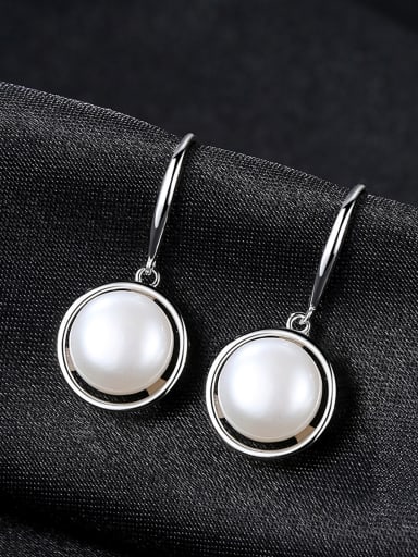 Sterling  Silver Natural Freshwater Pearl Earrings