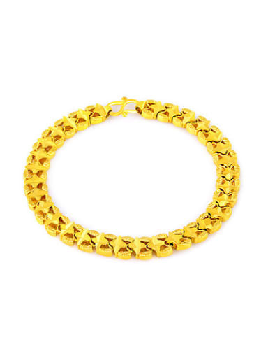 Women Creative Star Design Gold Plated Copper Bracelet