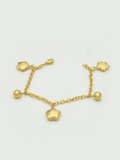 Gold Plated Beads Bracelet or Anklet
