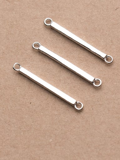 custom 925 Sterling Silver With Silver Plated square column Connectors