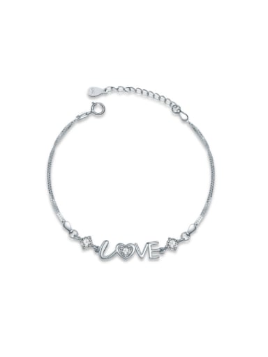 Valentine's Day Gift S925 Silver LOVE Bracelet