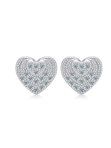 Micro Pave Zircons Lover Gift Stud Earrings