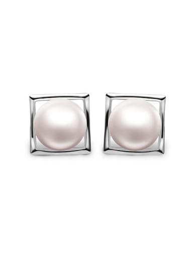 2018 Freshwater Pearl Square stud Earring