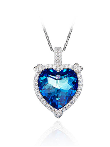 austrian Crystal Heart-shaped Necklace