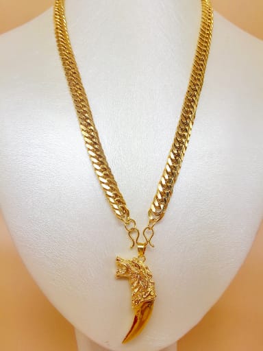 Men Delicate Wolf Shaped Necklace