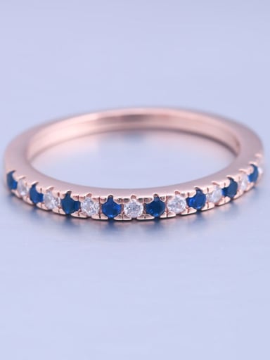925 Sterling Silver With  Cubic Zirconia Delicate Round Band Rings