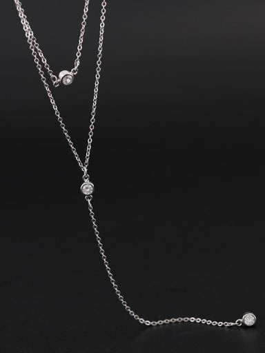 Simple Double Layer Silver Necklace