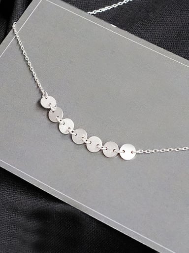 2018 Simple Little Rounds Silver Necklace