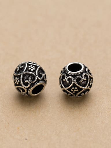 925 Sterling Silver With Vintage silver plating Beads