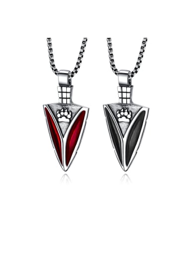 Titanium With White Gold Plated Personality Geometric Men's  Pendants