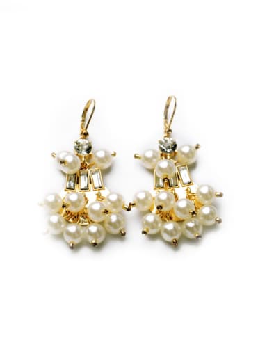 Artificial Pearls Drop Chandelier earring
