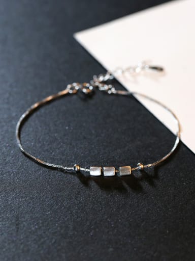Simple Geometrical Silver Women Bracelet