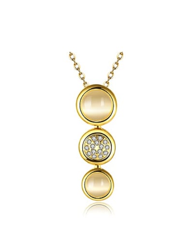 Fashion Round Opal Stones Necklace
