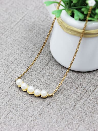 Creative Lentils Folder Artificial Pearl Necklace