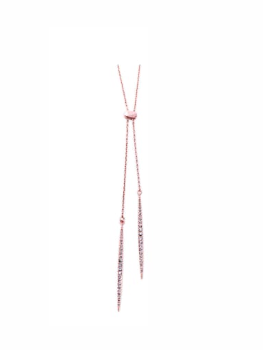 Simple Willow-shaped Alloy Necklace
