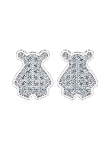 Hot Selling Lovely Dogs Stud Earrings with Zircons