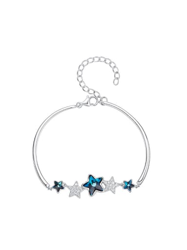 Fashion Blue austrian Crystal Stars Zircon Bracelet