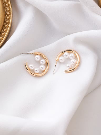Alloy With Rose Gold Plated Simplistic Irregular Stud Earrings