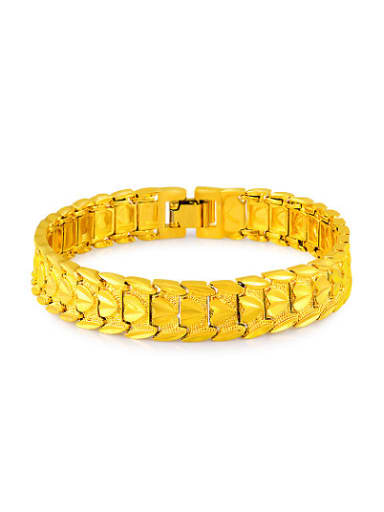 Fashionable Gold Plated Watch Band Shaped Bracelet