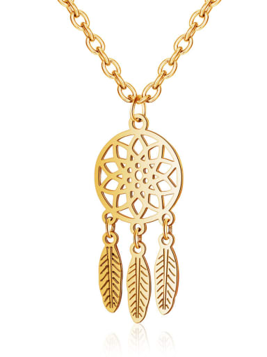 Stainless Steel With Gold Plated Bohemia Irregular Necklaces & Pendants