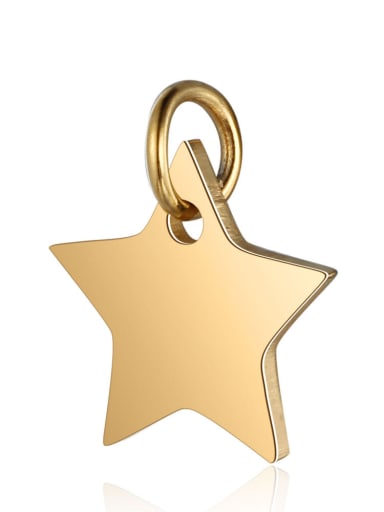 Stainless Steel With Gold Plated Classic Star Charms