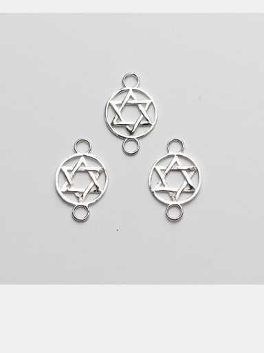 925 Sterling Silver With Silver Plated Simplistic Geometric Star Connectors