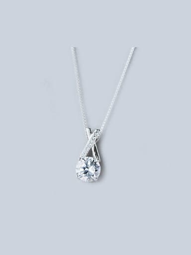 S925 Silver Sweet Cross zircon Necklace