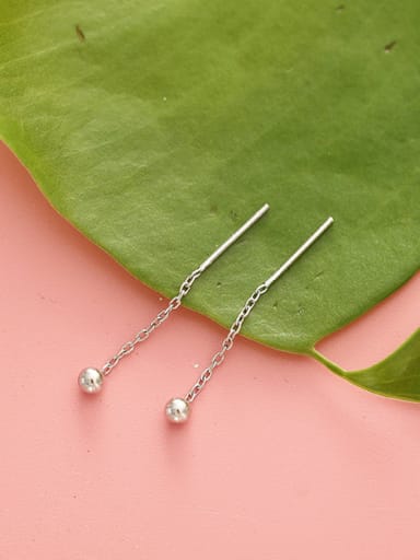 Simple Little Bead Line Earrings