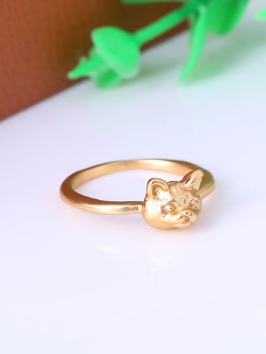 Fashion 16K Gold Plated Cat Shaped Ring