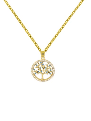 Micro Pave Hot Selling Tree Patter Clavicle Necklace