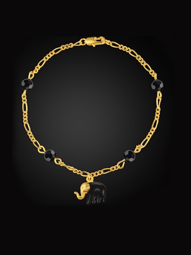 18K Gold Plated Beads Elephant Bracelet