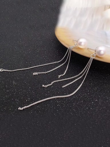 2018 2018 Fashion Freshwater Pearl Drop threader earring