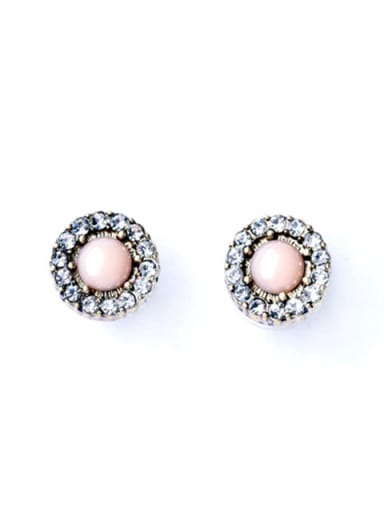 Fashion Small Crystal Round Flowers Alloy Stud Cluster earring
