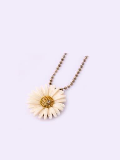 Sun Flower Long Alloy Necklace