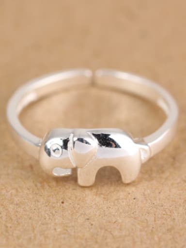Simple Little Elephant Opening Midi Ring