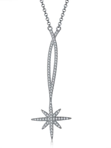 Fashion micro-inlay AAA zircon star necklaces