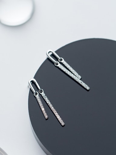 925 Sterling Silver With White Gold Plated Fashion Earrings