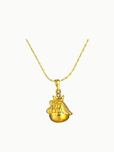 Copper Alloy 24K Gold Plated Ethnic style Cockscomb Necklace