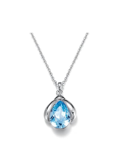 Blue Water Drop Shaped Necklace